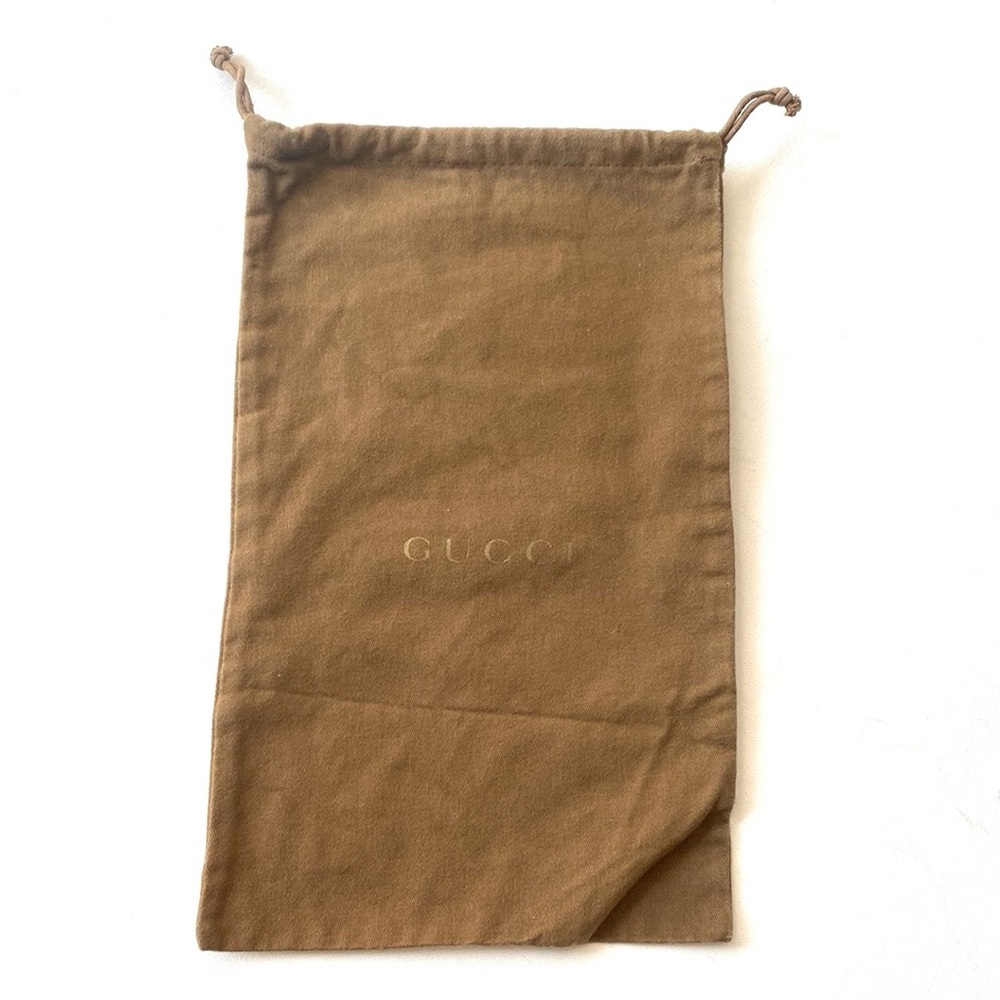 AUTHENTIC Gucci Brown Drawstring Dust Bag Dustbag Storage Cover 13.5” X 8.5” NEW